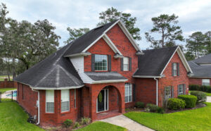 Quiet residential street in Mandarin neighborhood surrounded by trees
