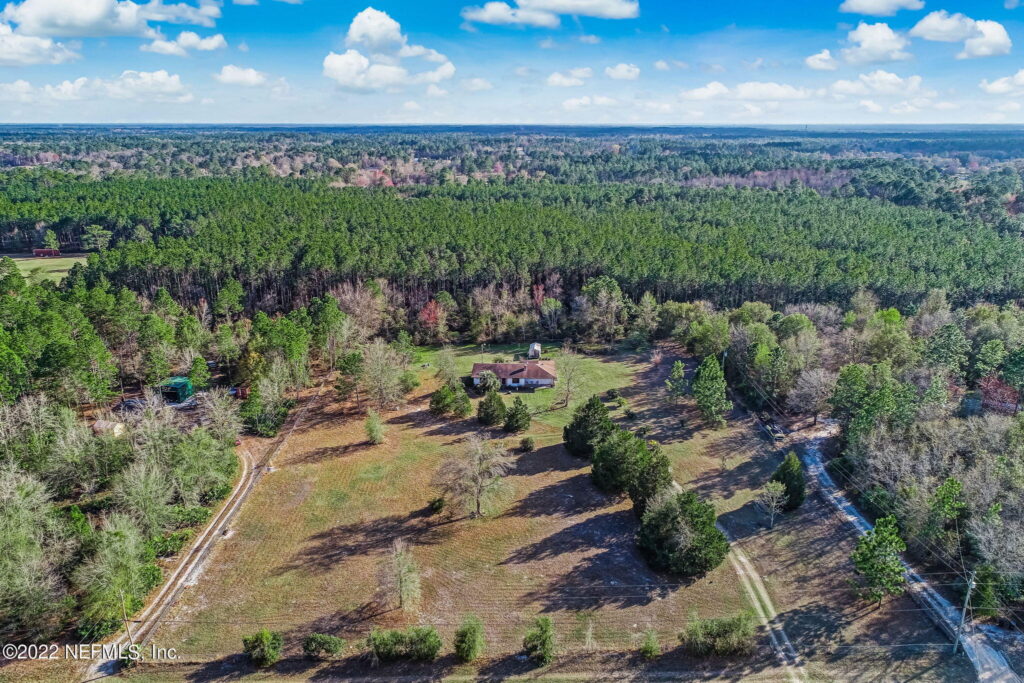 Aerial view of residential area in Middleburg, FL