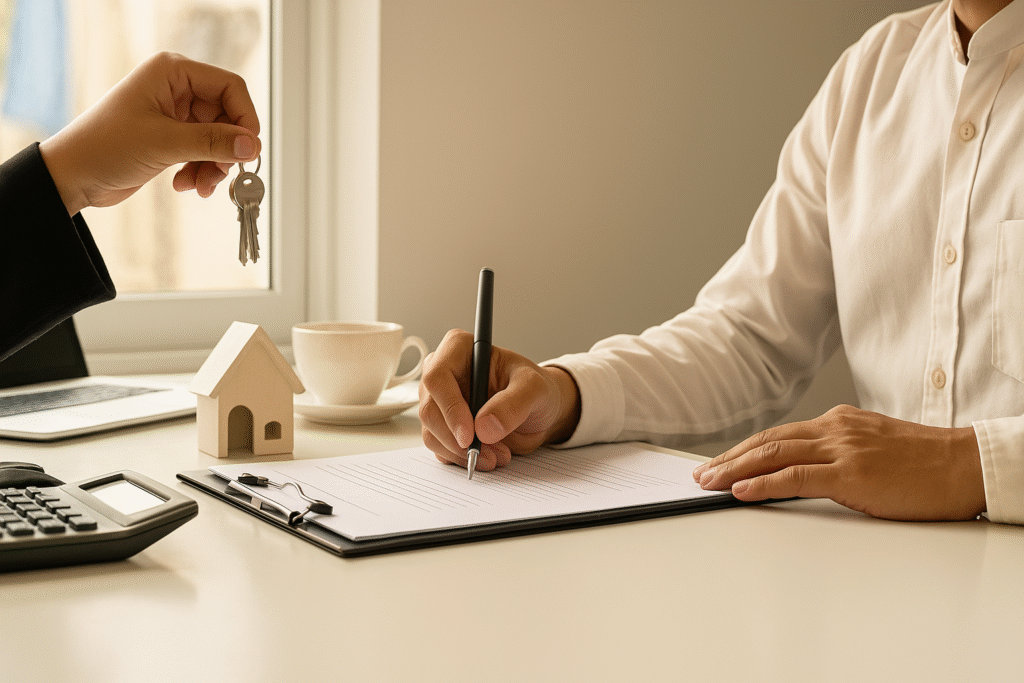 Homeowner closing on a home sale in Northeast Florida